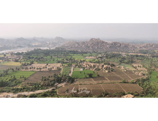 Ancient ruins and temples of Hampi, Karnataka.