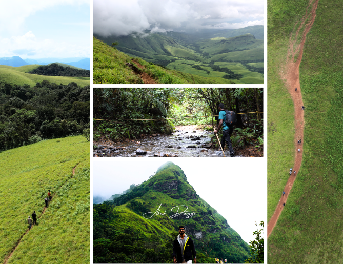Misty green Western Ghats of Karnataka.