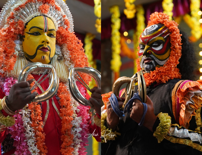 Traditional Bhoota Kola ritual in coastal Karnataka.