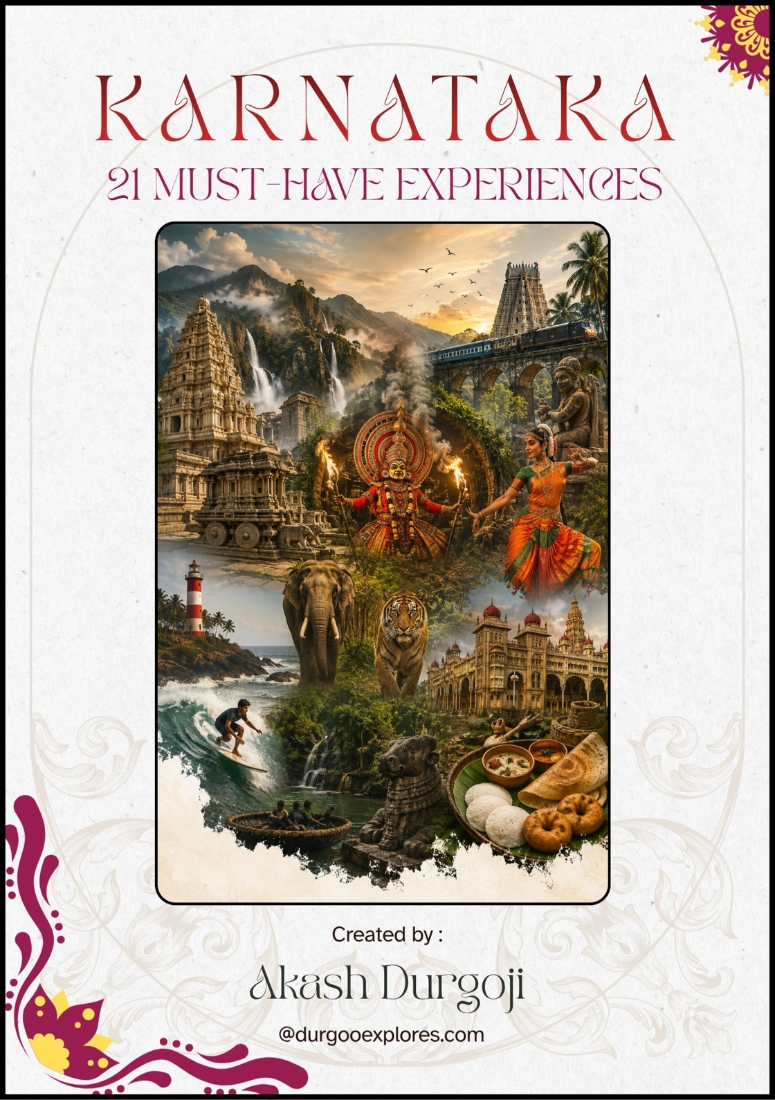 21 Unforgettable Travel Experiences showcasing Karnataka’s Diverse Landscapes, Culture, Heritage, Adventure, and Nature